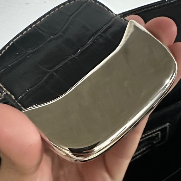 Apt. 9 Black Crocodile-Embossed Shoulder Bag - Picture 7 of 7